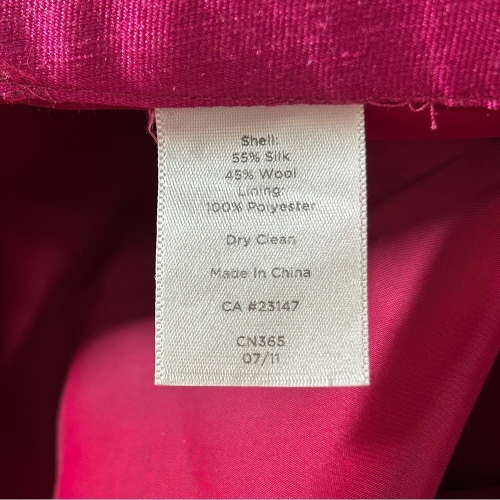 Talbots Women's Signature Silk Pants Petite Fuchsia Size 16 - Picture 5 of 8